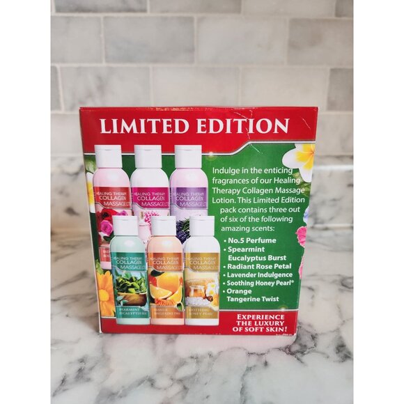 La Palm Healing Therapy Collagen Massage Lotion Set Of 3 Limited Edition - Picture 2 of 9